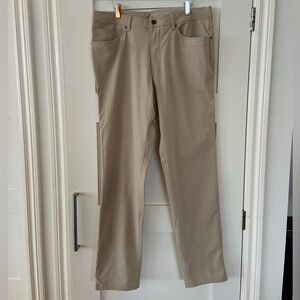 Lululemon Mens ABC Classic-Fit 5 Pocket Pant, 34x34 Warpstreme in Compass Khaki